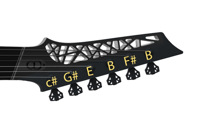 6-string guitar tuning-Drop-B B F# B E G# c#