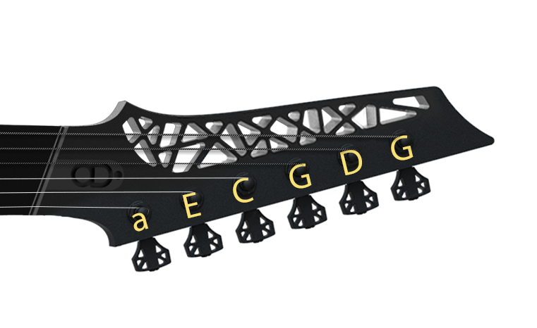 6-string guitar tuning-Drop-G G D G C E a