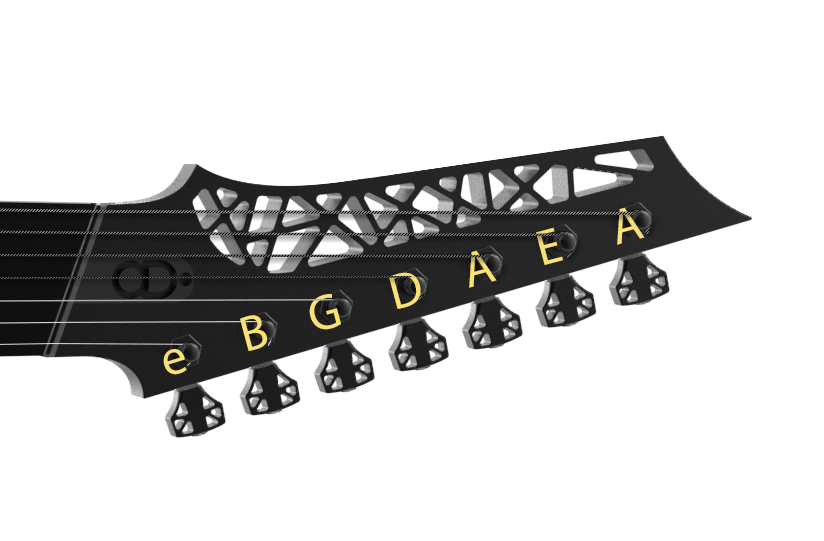 7-string guitar tuning-Drop-A A E A D G B e