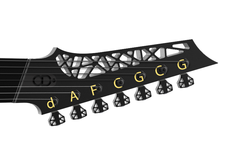 7-string guitar tuning-GCG G C G C F A d